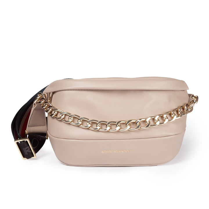 Micol Belt Bag in leather with adjustable shoulder strap and removable chain