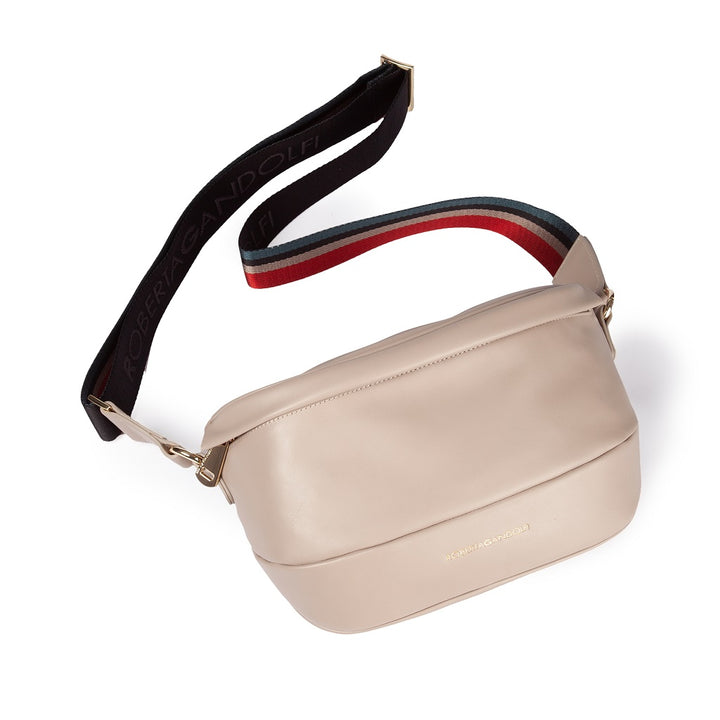 Micol Belt Bag in leather with adjustable shoulder strap and removable chain