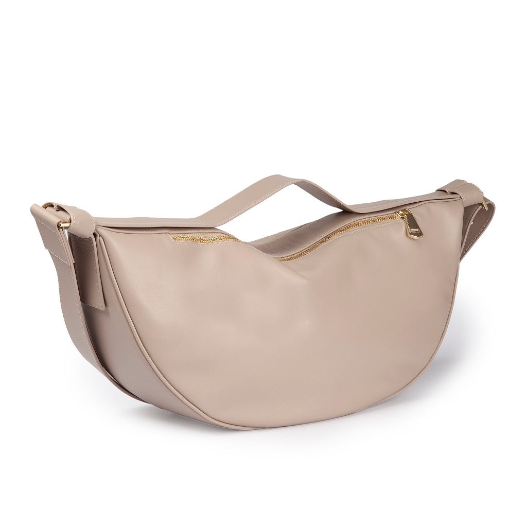 Micol Banana in smooth calfskin with adjustable shoulder strap