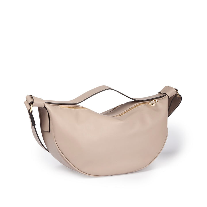 Micol Banana small cross body in smooth calfskin with adjustable shoulder strap