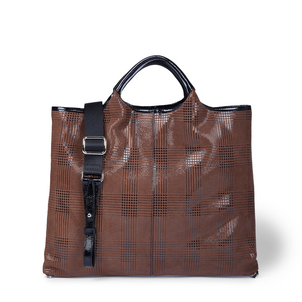 Joy Tartan 5 in 1 borsa in pelle trasformabile con tracolla staccabile