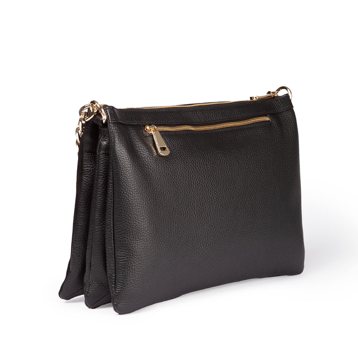 Alice large bag in suede and textured leather with adjustable and detachable shoulder strap