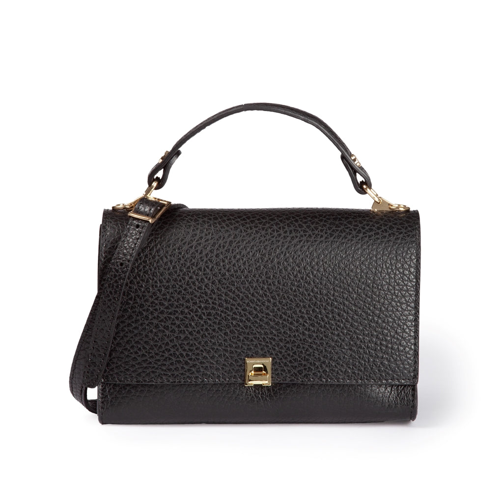 Elodie compact crossbody borsa in pelle con tramezza interna e tasca esterna con tracolla staccabile e regolabile