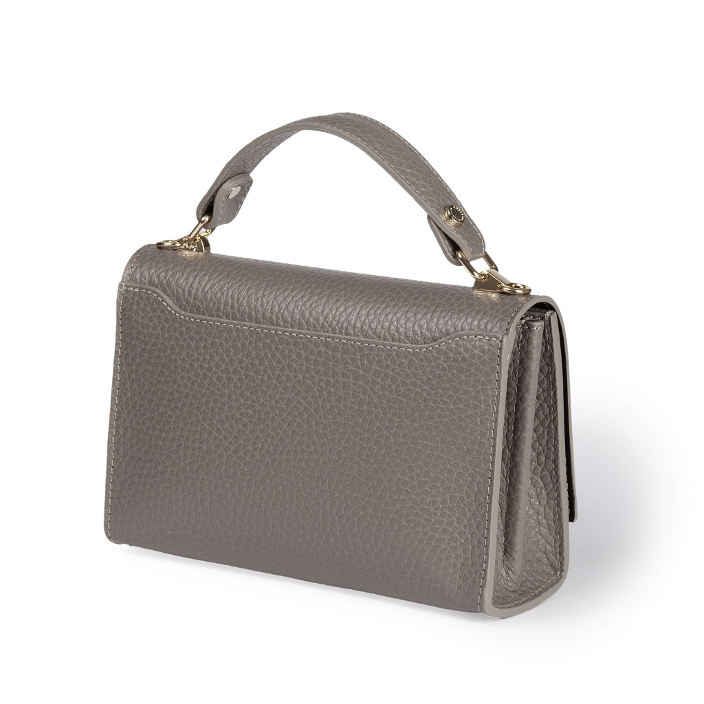 Elodie compact crossbody borsa in pelle con tramezza interna e tasca esterna con tracolla staccabile e regolabile