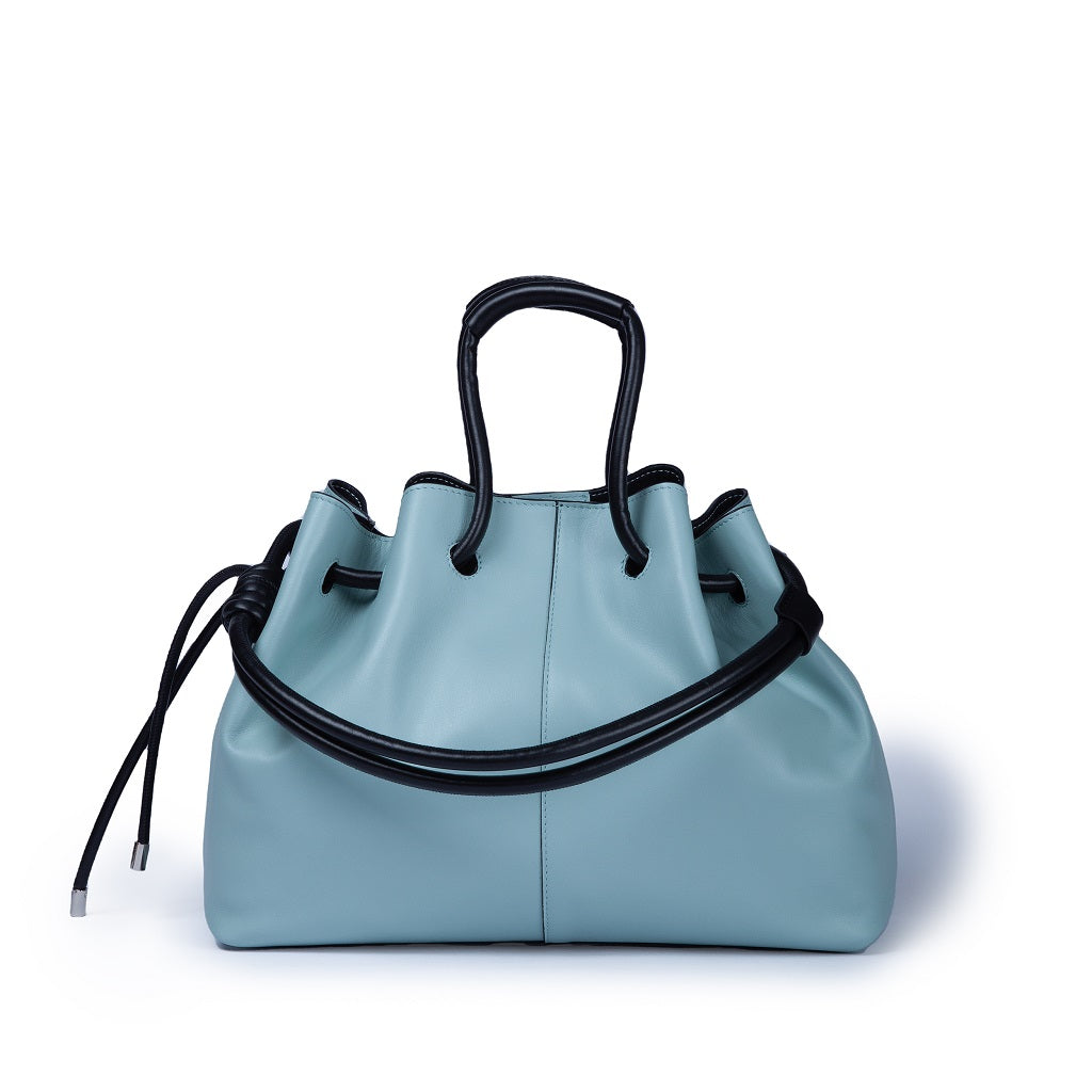 Gisella medium bag with double hand or shoulder portability in soft calfskin