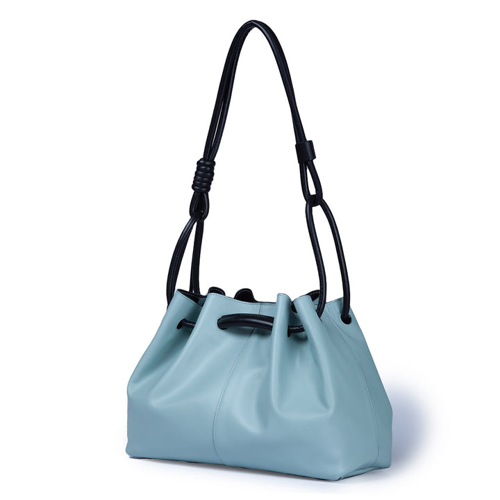 Gisella medium bag with double hand or shoulder portability in soft calfskin