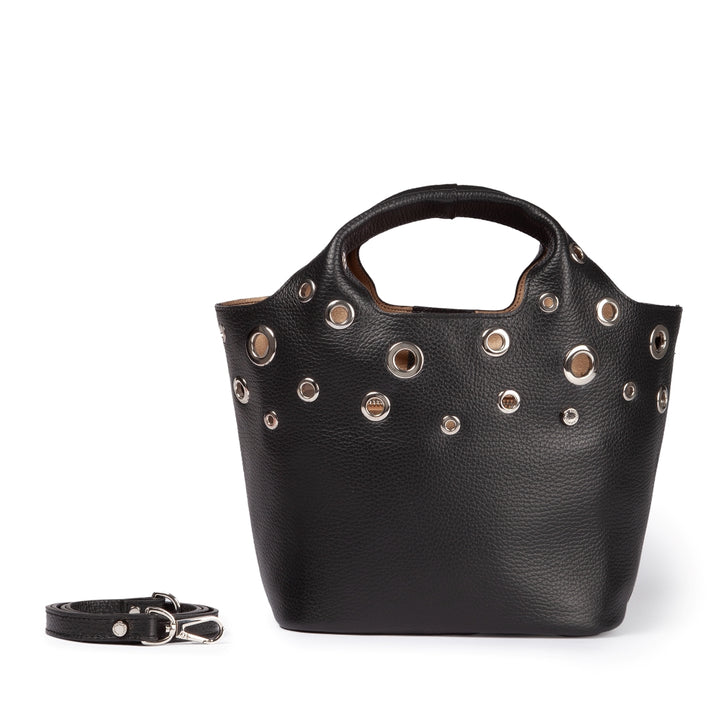 Belinda small leather handbag with detachable shoulder strap