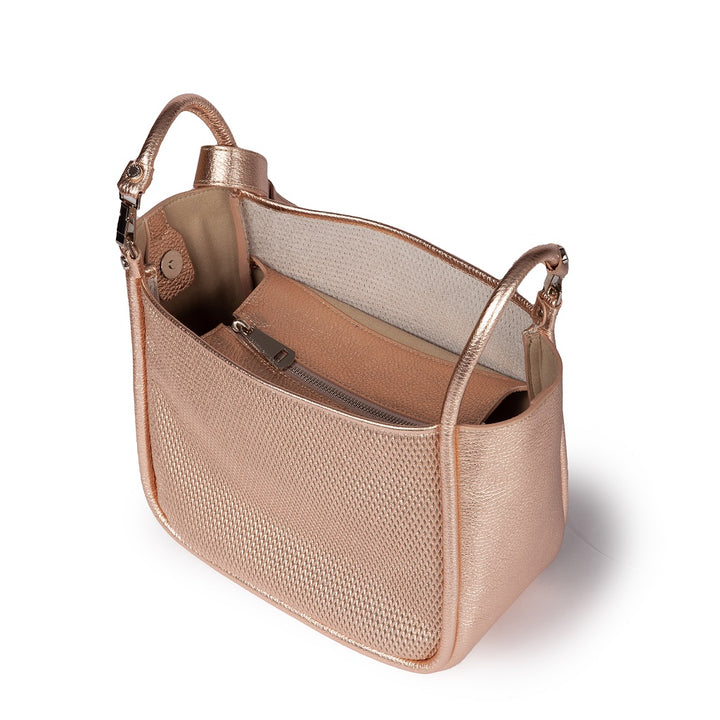 Yuma small 3 in 1 borsa a mano in pelle trasformabile con tracolla staccabile