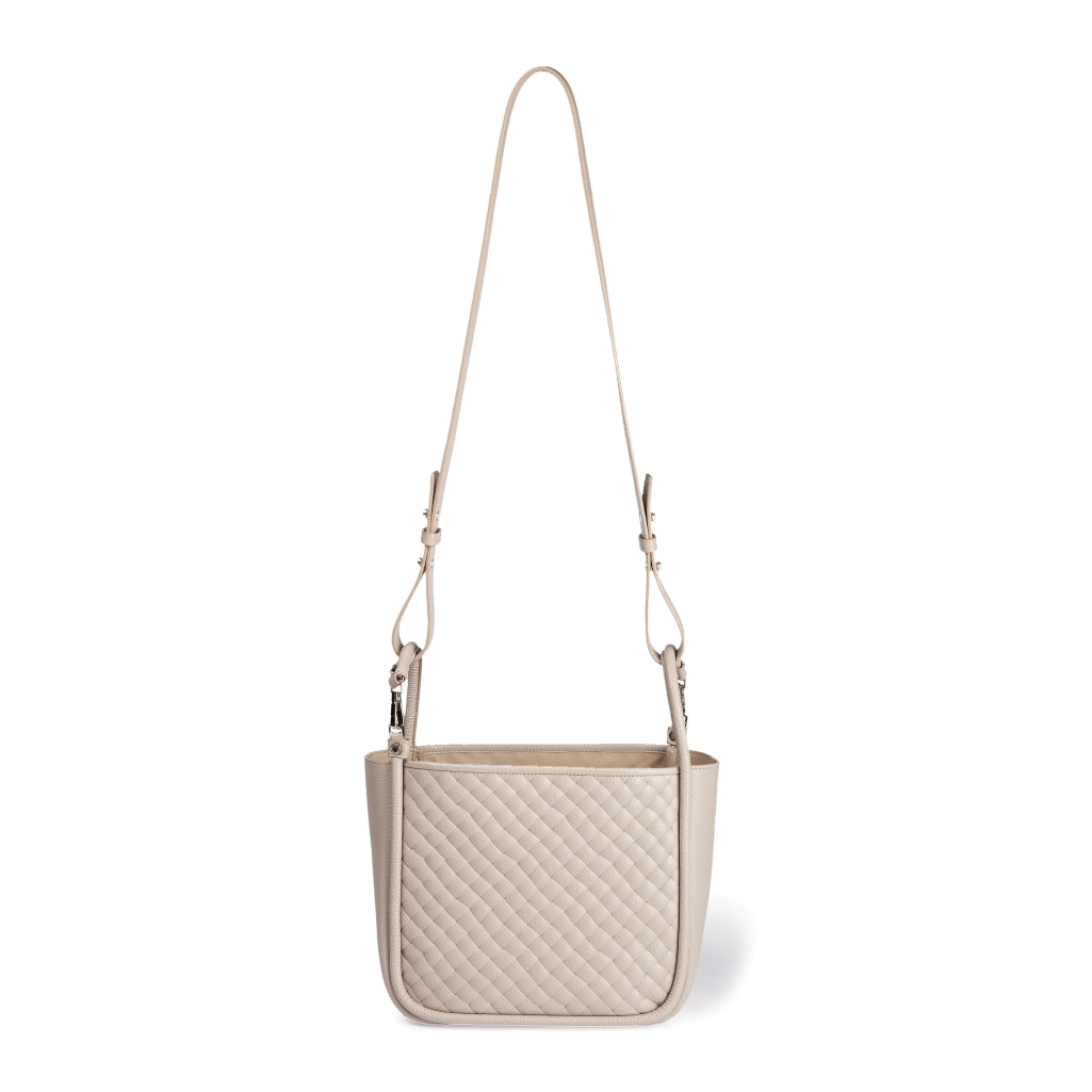 Yuma small woven 3 in 1 borsa a mano in pelle trasformabile con tracolla staccabile