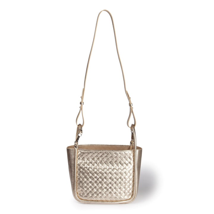 Yuma small woven 3 in 1 borsa a mano in pelle trasformabile con tracolla staccabile