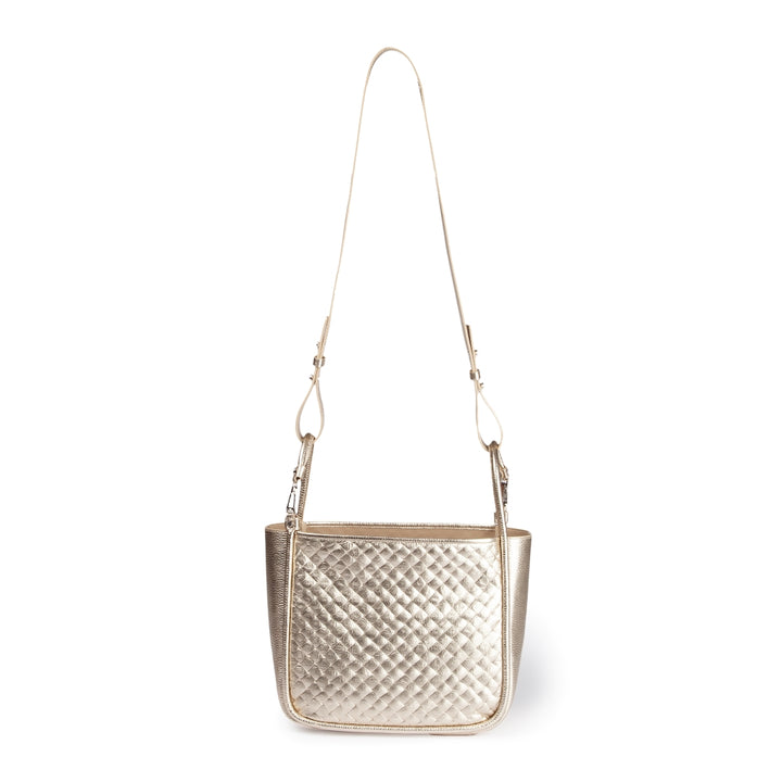 Yuma Medium woven 3 in 1 borsa a mano in pelle trasformabile con tracolla staccabile