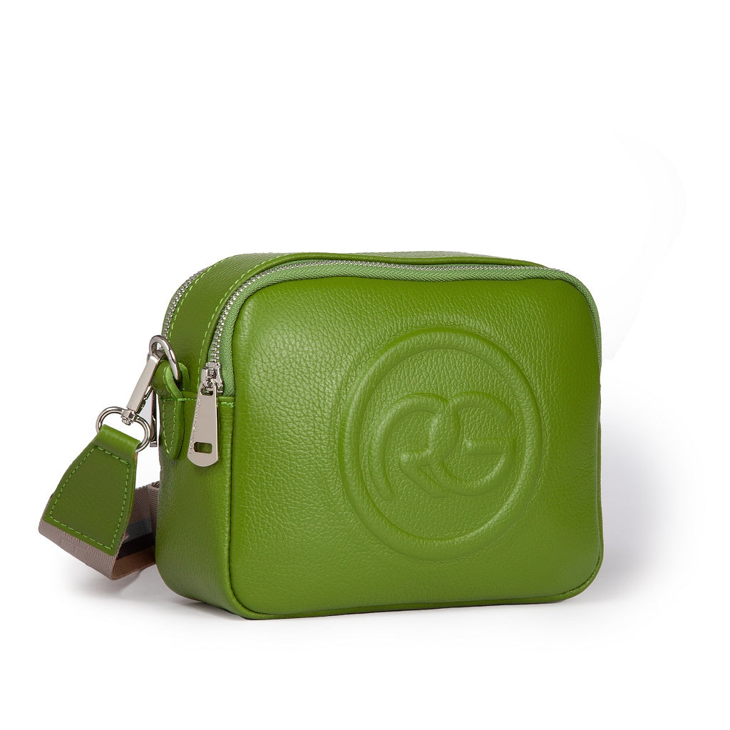 Roberta Pelle camera e crossbody in pelle con doppio scomparto e tracolla staccabile