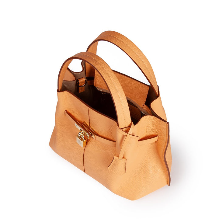 Giorgia handbag leather bag with detachable and adjustable logoed shoulder strap