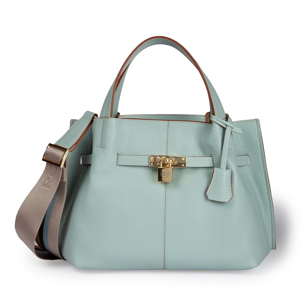 Giorgia handbag borsa in pelle con tracolla logata staccabile e regolabile