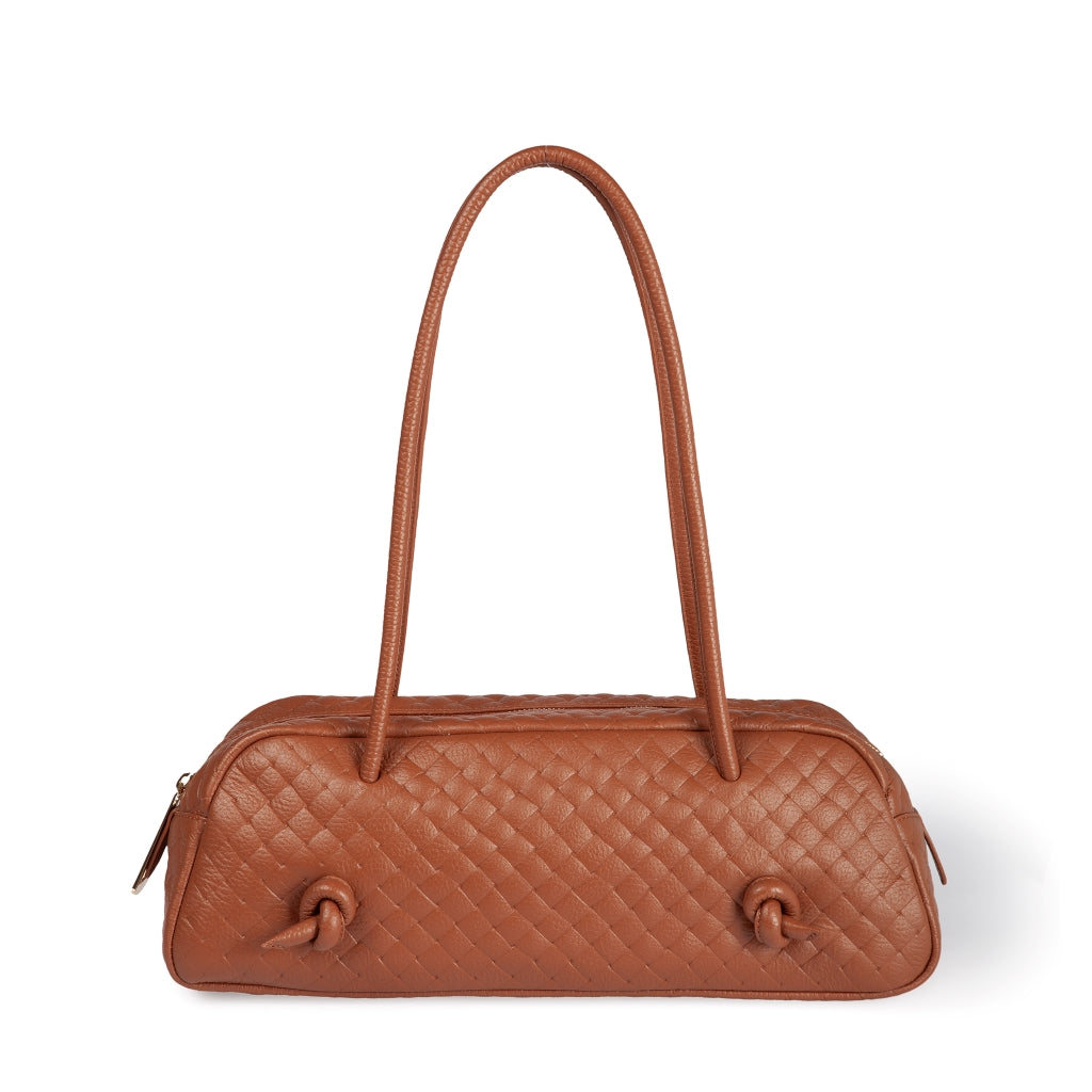 Grace woven elongated bag in braided calfskin