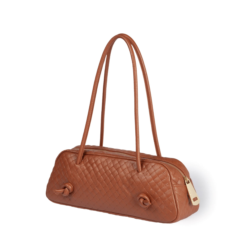 Grace woven elongated bag in braided calfskin