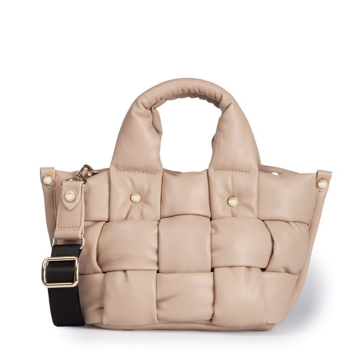 Greta Mini Nappa bag in soft padded and hand-woven lambskin