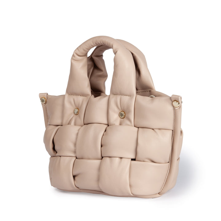 Greta Mini Nappa bag in soft padded and hand-woven lambskin