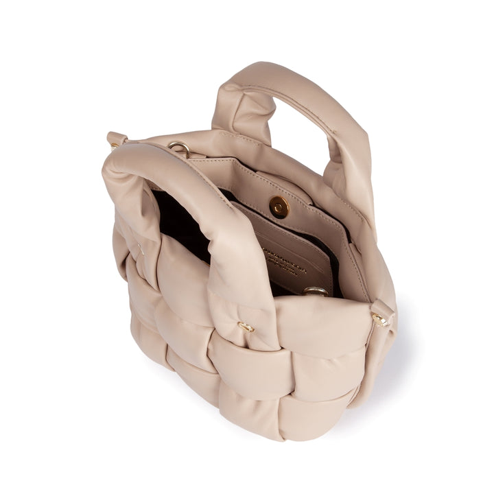 Greta Mini Nappa bag in soft padded and hand-woven lambskin