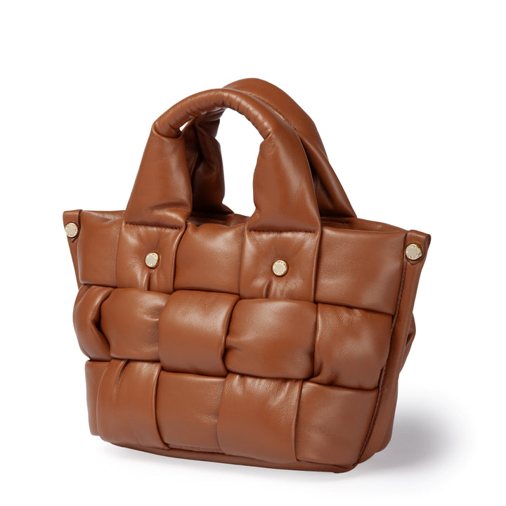 Greta Mini Nappa bag in soft padded and hand-woven lambskin