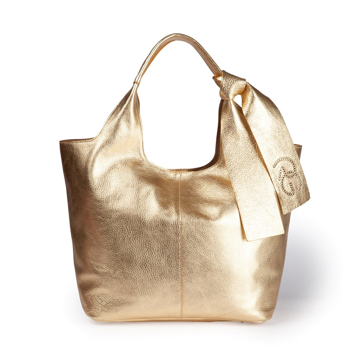 Maia Tote hobo bag in textured leather